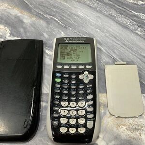 Texas Instruments Silver and Black Graphing Calculator